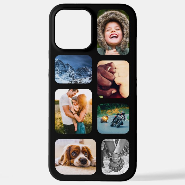 Coque iPhone iPhone12 Pro Max Photo Collage Modèle arrondi (Verso)
