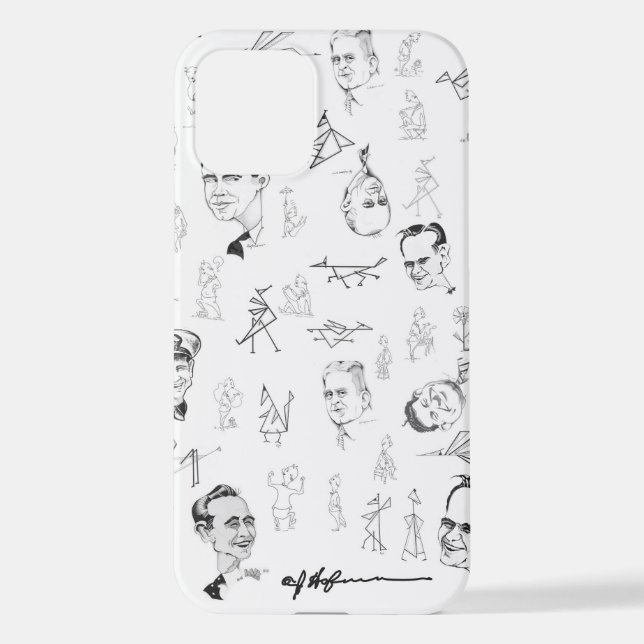 Coque iPhone iPhone 12 coque avec Art Hofmann lineart (Verso)