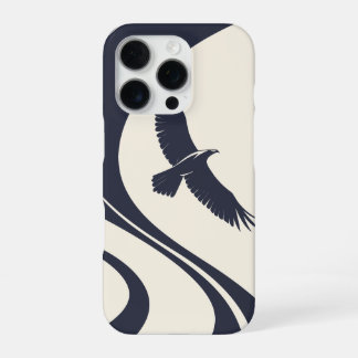 Coque iPhone 16 Pro iPhone 16 Pro Navy Minimaliste Oiseau Abstrait