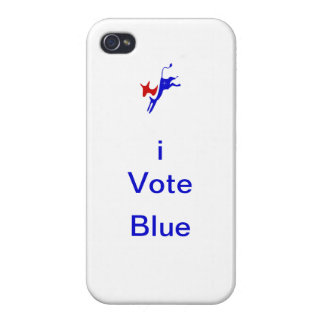 Étui iPhone 4/4S iPhone 4" caisse bleue d'iVote"