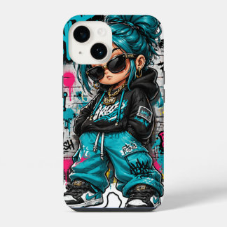 Coque Pour iPhone 14 IPhones recouverts de fille Chibi Hip-Hop