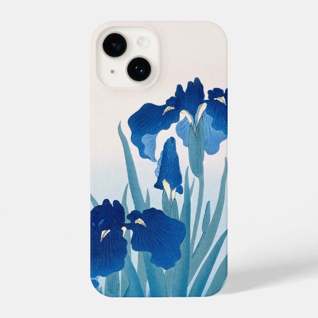 Coque iPhone Irises bleues et Turquoises (Verso)