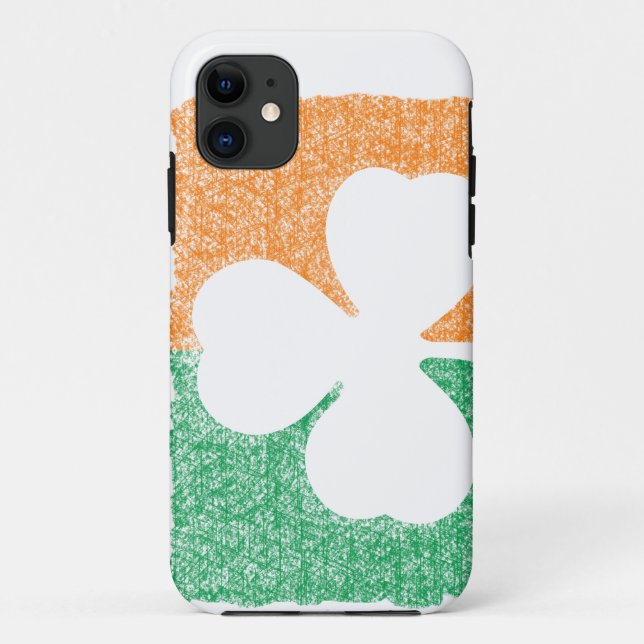 Coque iphone irlandais de coutume de shamrock (Dos)