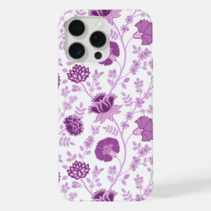 Jacobean Floral Grand Motif rose sur blanc