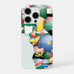 Coque iPhone 16 Pro J'aime l'art de l'Afrique Carte panafricaine et