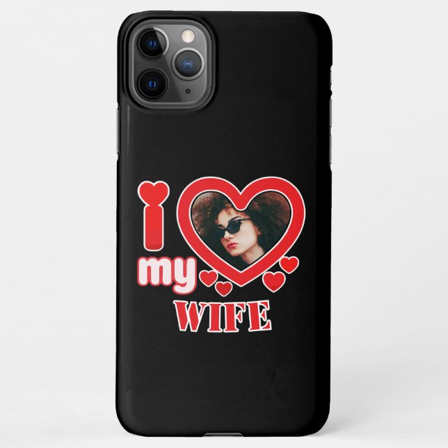 Coque iPhone J'Aime Ma Femme Personnalisée (Dos)
