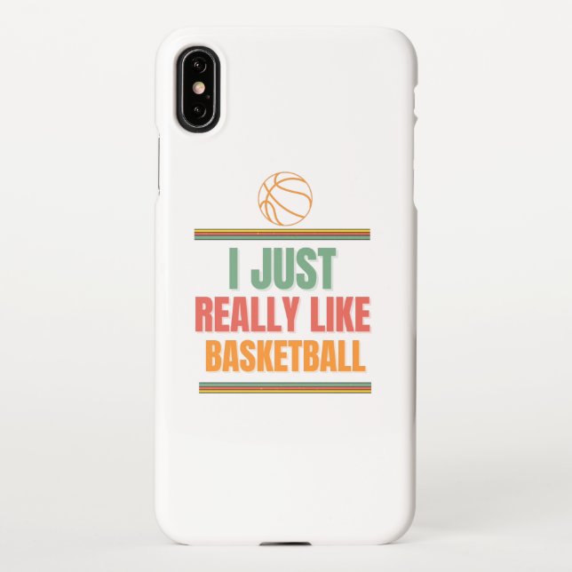 Coque iPhone j'aime vraiment le basket-ball (Dos)