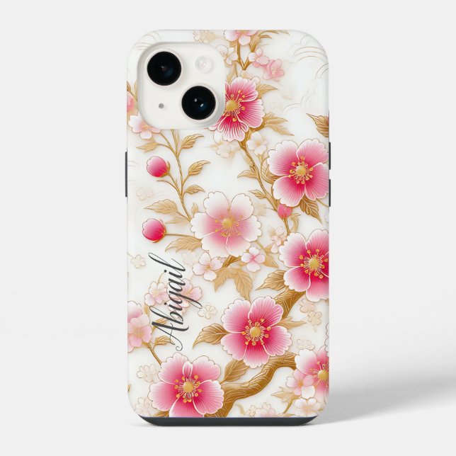 Coque iPhone japanese cherry blossoms (Verso)