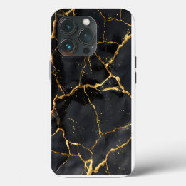 Etui iPhone 13 Pro Japonais Kintsugi Noir & Or