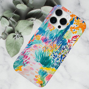 Coque iPhone 16 Pro Max Jardin de fleurs sauvages abstrait boho