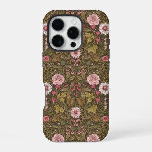 Coque iPhone 16 Pro Jardin sauvage sur café brun