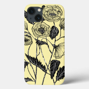 Coque iphone jaune avec fleurs - Choisir la couleu