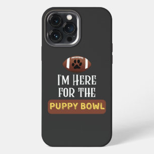 Etui iPhone 13 Pro Max Je suis là pour le Puppy Bowl Drôle de Chien