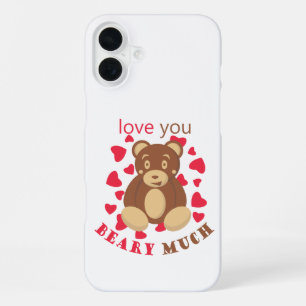 Coque iPhone 16 Plus Je t'aime énormément pour la Saint-Valentin