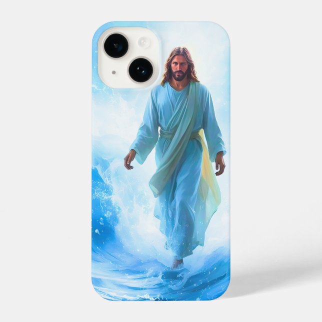 Coque iPhone Jesus In Ocean Waves Iphone Case (Verso)