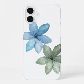 Coque iPhone 16 Plus joli étui de téléphone bleu et vert