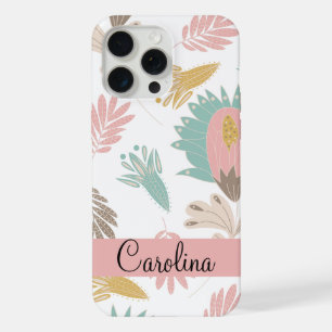joli motif botanique floral girly monogrammed