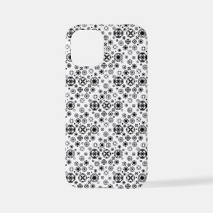 Coque iPhone 12 Mini Joli motif décoratif arabesque noir et blanc