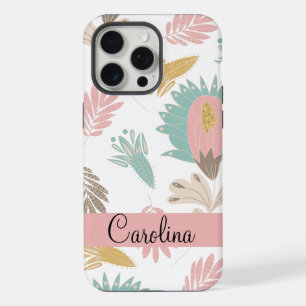 joli motif floral botanique personnalisé avec mono