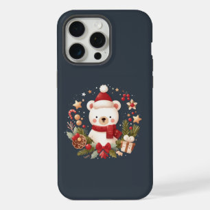 Joli ours de Noël/d'hiver en couronne