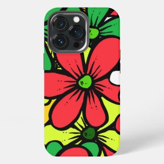 Etui iPhone 13 Pro Joli Regroupement lumineux de Fleurs d'été