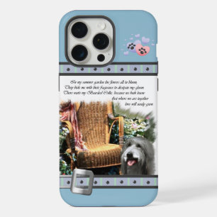 Jolie art de chien Bearded Collie bleu moderne