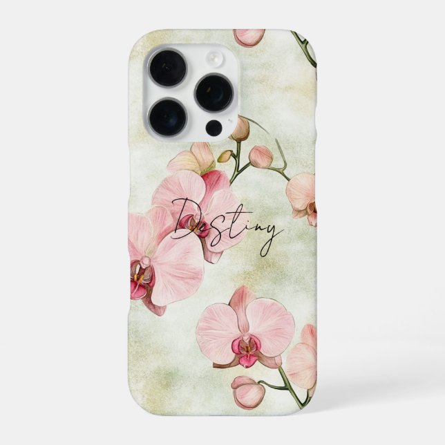 Coque iPhone Jolie Orchidée rose (Verso)