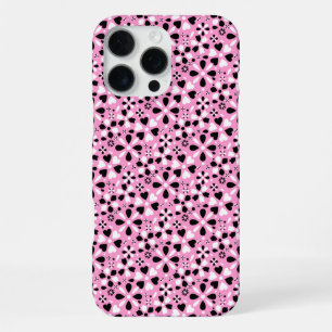 Coque iPhone 16 Pro Max Jolies fleurs noires et blanches