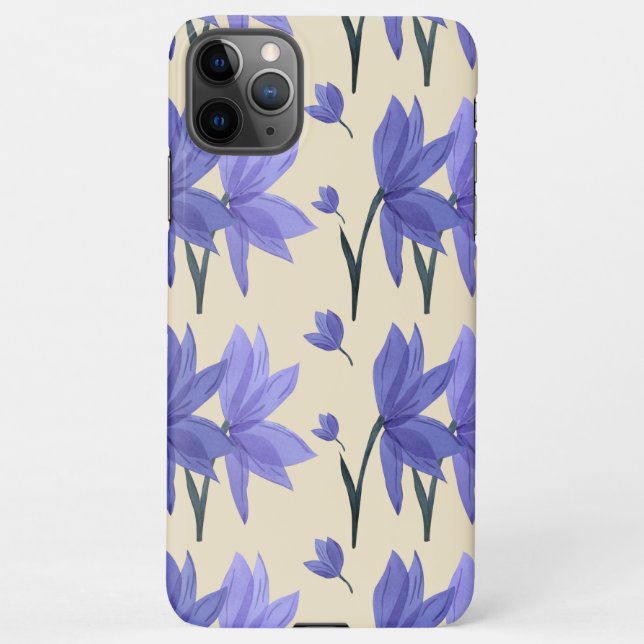 Coque iPhone Jolies fleurs violettes (Dos)