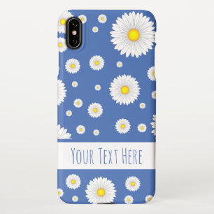 Coque iPhone XS Max Jolies petites marguerites en bleu