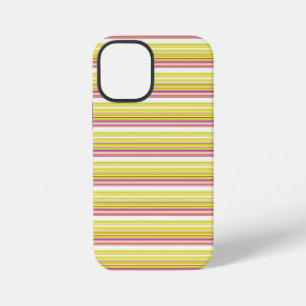 Coque iPhone 12 Mini Jolies rayures blanches jaunes