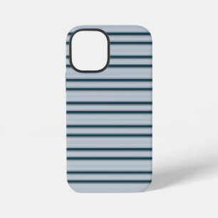 Coque iPhone 12 Mini Jolies rayures bleu gris