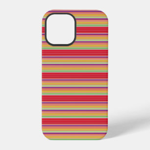 Coque iPhone 12 Pro Jolies rayures colorées rouges