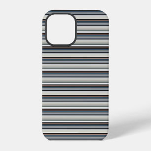 Coque iPhone 12 Pro Jolies rayures grises et blanches