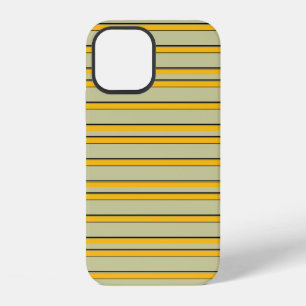 Coque iPhone 12 Jolies rayures jaunes modernes