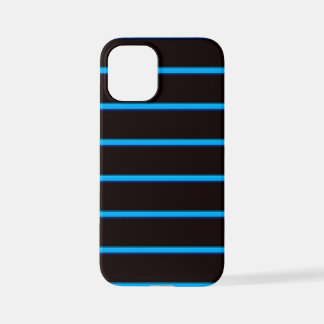Coque iPhone 12 Mini Jolies rayures noir ciel bleu