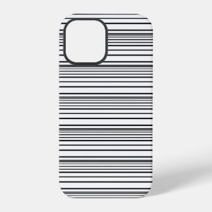 Coque iPhone 12 Pro Jolies rayures noires et blanches