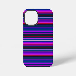 Coque iPhone 12 Mini Jolies rayures roses violettes