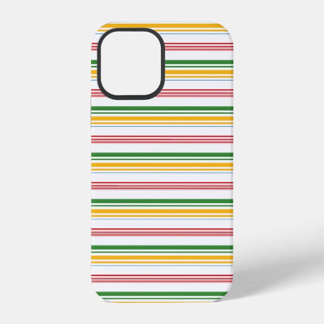 Coque iPhone Jolies rayures vert jaune (Verso)