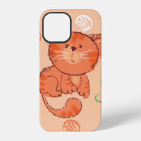 Jouet rouge enfant chat sans couture motif