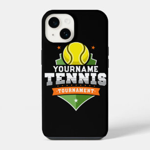 Coque Pour iPhone 14 Joueur de tennis personnalisé NOM Tournoi de Varsi