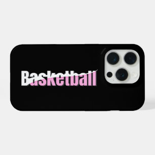 Joueuse de basket-ball de fille Typographie rose