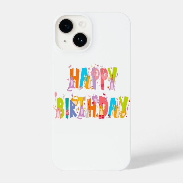 Coque iPhone Joyeux anniversaire Funny Amoureux des chats Anniv (Verso)