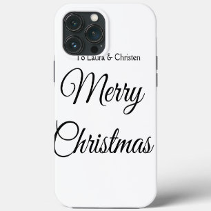 Etui iPhone 13 Pro Max Joyeux Noël ajoutez nom texte personnalisé cadeau