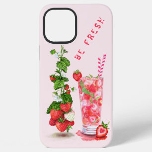 Coque iPhone 12 Pro Max Jus de fraise frais boisson fraîche - Fruit d'été