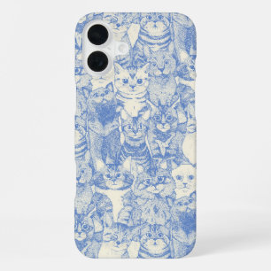 Coque iPhone 16 Plus juste des chatons bleus