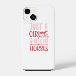 Coque Pour iPhone 14 Juste une fille qui aime les chevaux