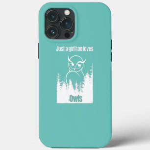 Etui iPhone 13 Pro Max Juste une fille qui aime les hiboux Mignon