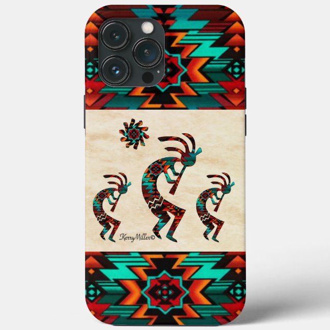 Coque iphone Kokopelli Sud-Ouest (Verso)