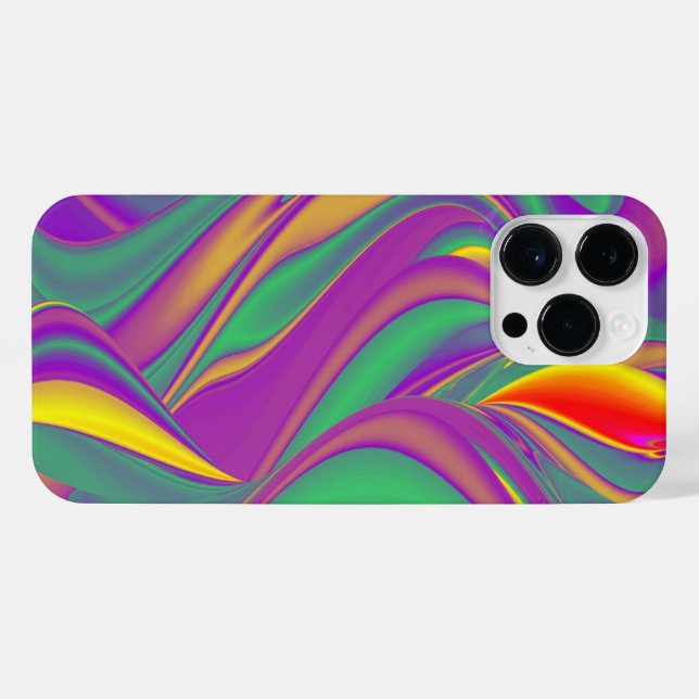 Coque iPhone La magie des couleurs Abstrait Rainbowart 3D (Verso Horizontal)